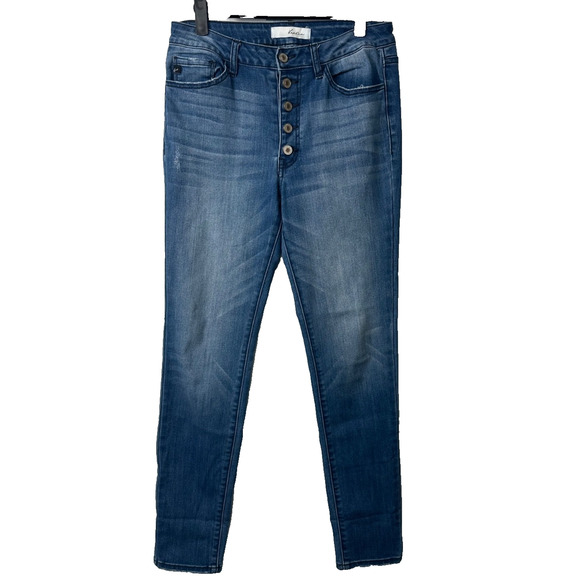 Kancan Jeans Women's Size 9/28 Dark ESTILO Wash High Rise Button Fly Denim B7 - Picture 1 of 6